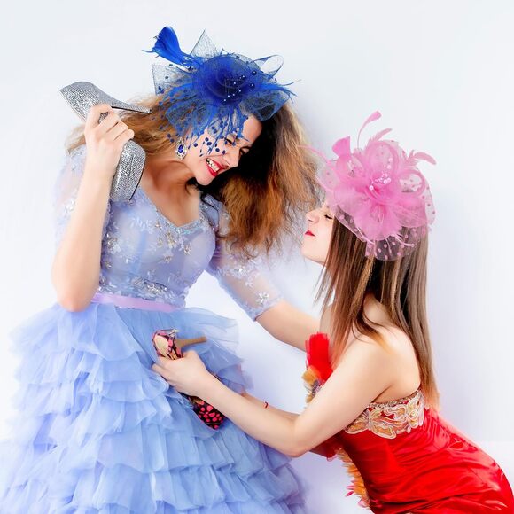 5895 Fascinators Hats For Women Classic Satin Tea Party Headwear Fascinator - Picture 5 of 6